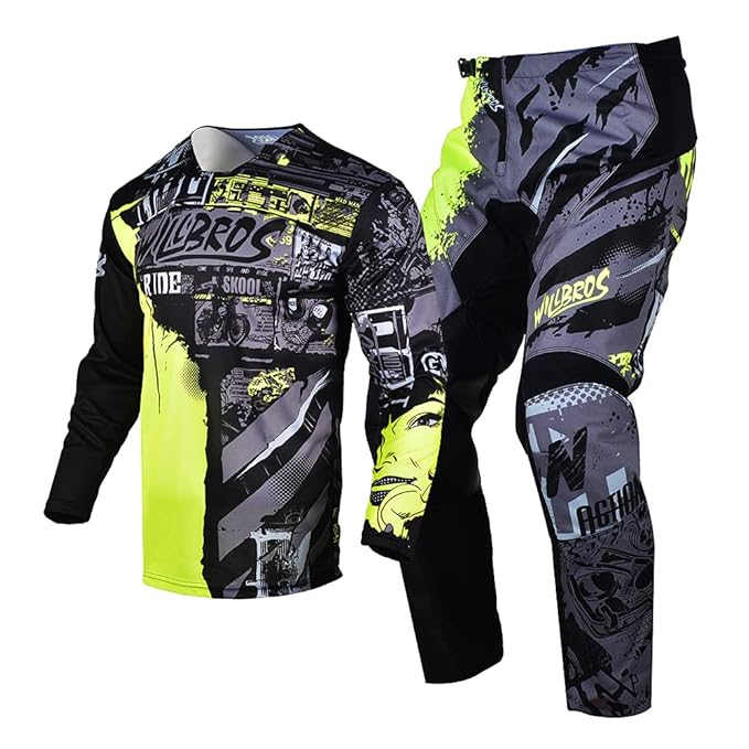 Youth Jersey Pant Combo for Kids MX Motocross Gear Set Children Racing Suit Off-road MTB ATV Motorcycle Boys Girls